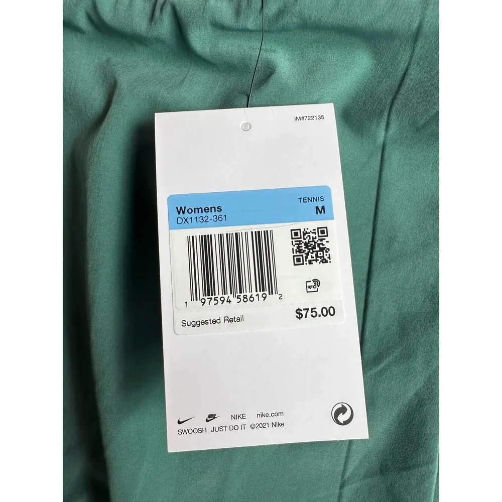 Nike Dri-FIT Advantage Pleated Tennis Skirt Green Teal Women Medium NEW